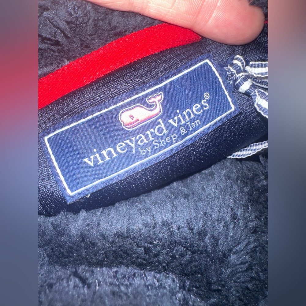 Vineyard Vines Men’s Sherpa SuperShep Hoodie High-Pile Fleece Navy Blue - Size M - Picture 6 of 8